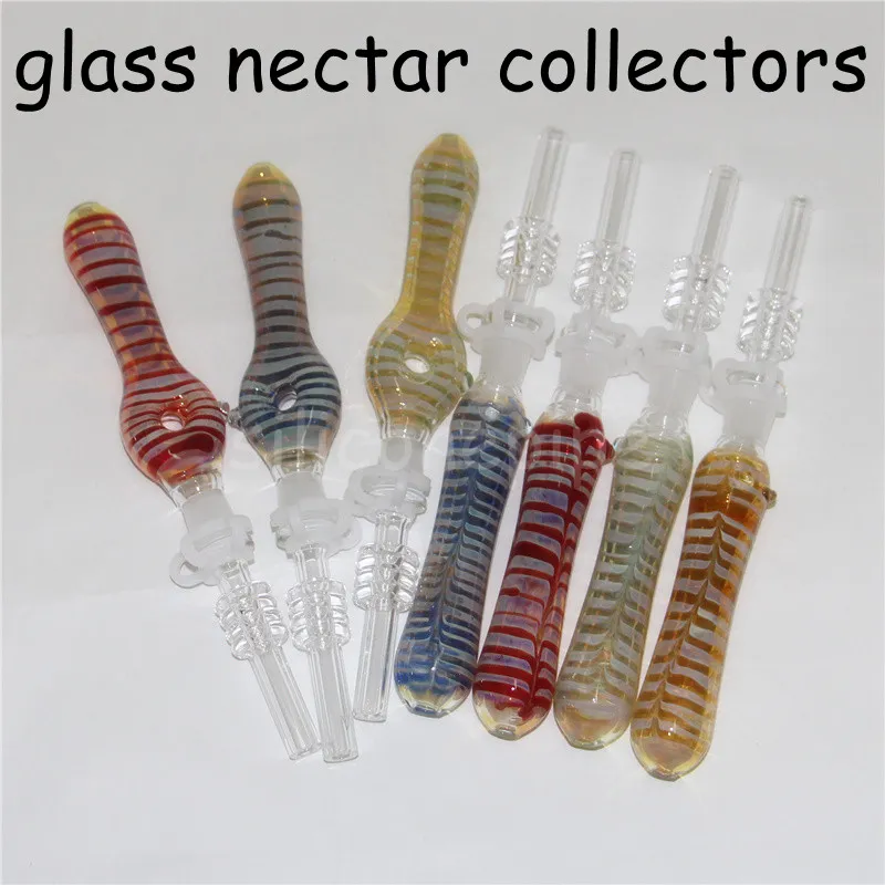 Glas 10mm Nektar Kit Öl Dab Rigs Stroh Wasserpfeifen Wasserpfeifen Nektar mit Titannagel Raucherhandpfeife