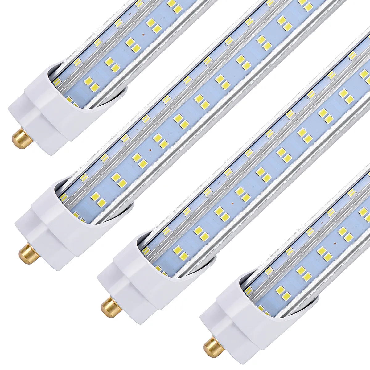 20pcs 8ft LED 전구, 96 "120 와트 T8 단일 핀 LED 튜브, 깨끗한 덮개, 13000lm Super Bright, 6000K Cool White, T8 T10 T12 형광