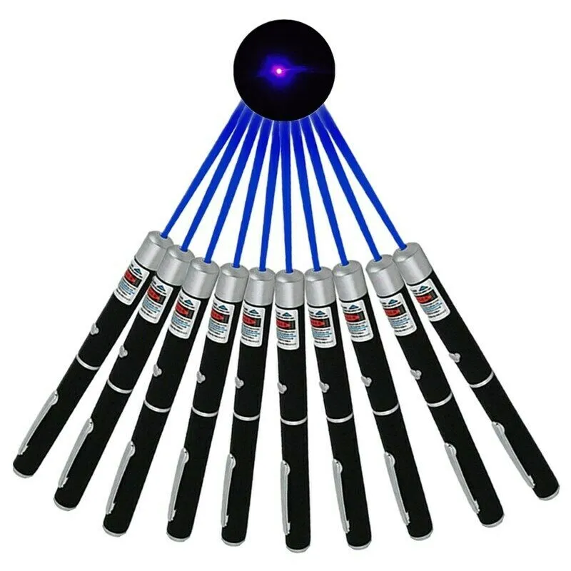 Caneta ponteiro laser azul roxo 405nm, astronomia, 10 milhas, 1mw, poderoso portátil, violeta, brinquedo para gato/cachorro, astronomia, luz única