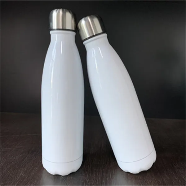 17oz Cola Shaped Bottles Heat Sublimation Stainless Steel Water Bottle Double Wall Flask Insulated Vacuum Travel Mug