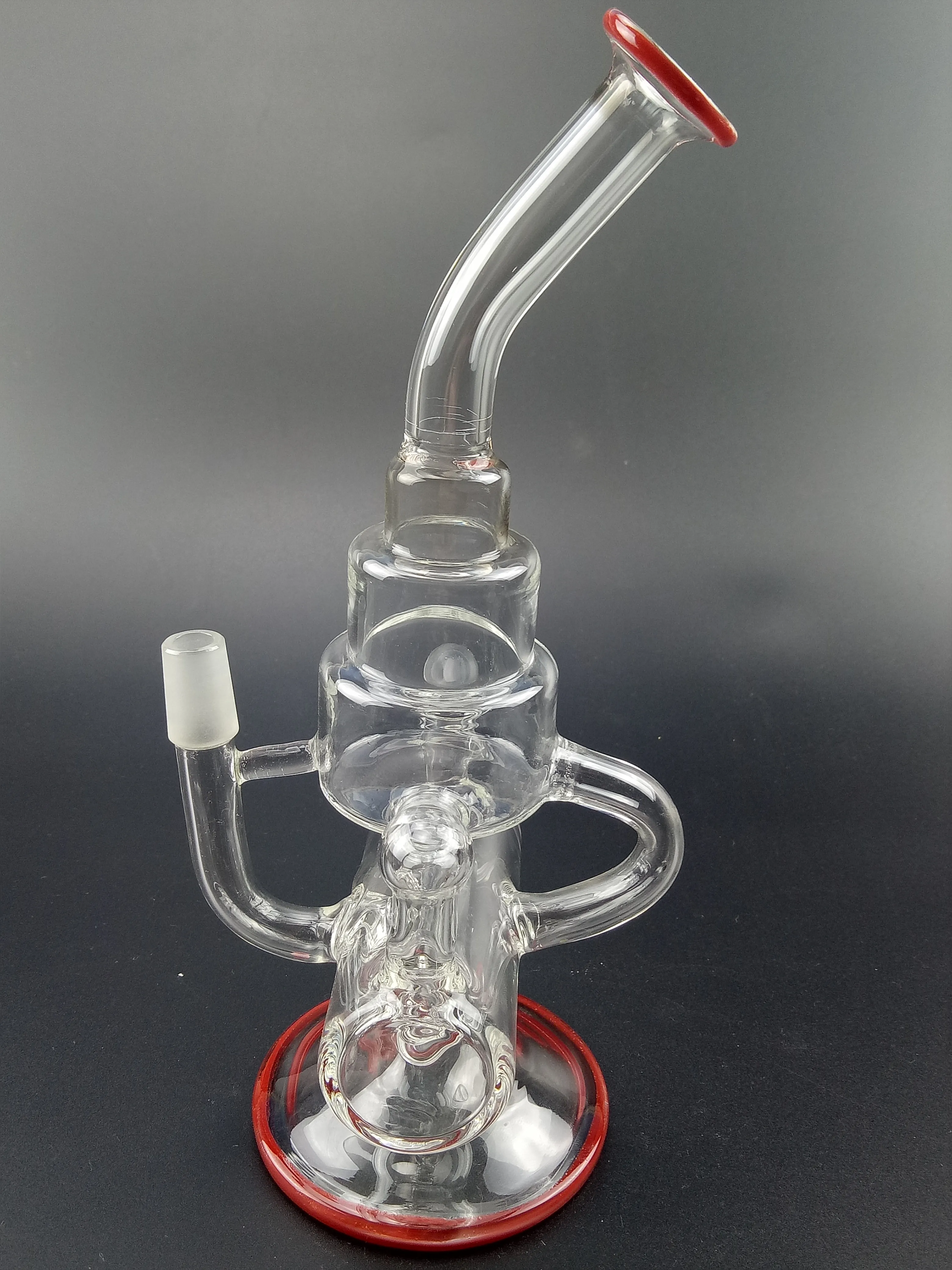 Szklane bongi wodne Czerwony Need Bong Heavens 9inch Oil Oil palnik DAB RIG 14mm Złącze dla Chicha Shisha