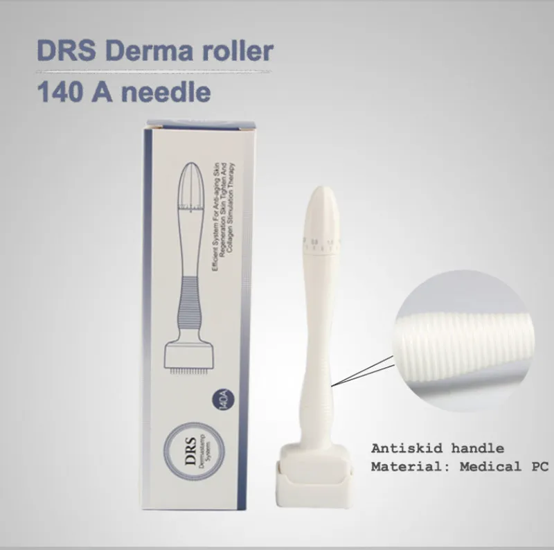 DHL Ship Adjustable Needle Length DRS 140A Stainless Steel Needle Derma Roller Stamp Microneedle Skin Care Hair Loss Micro needle Therapy
