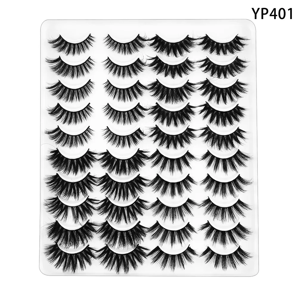 3D Mink pestanas falsas Natural Grosso Fios Fluffy Lashes Lashes falsificados Volume maquiagem pestana Extensão Silk Cílios