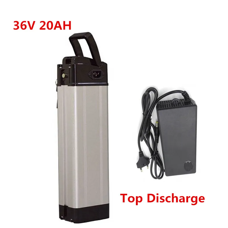 Batterie au Lithium Li-ion à décharge supérieure de poisson argenté 36 V 20ah batterie de vélo électrique 36 v 350 W 500 W 1000 W 1500 W