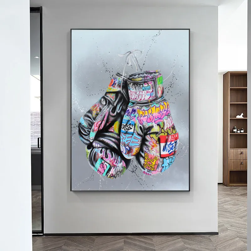 Stampa su tela 50x70 cm Senza cornice Creativo Graffiti Art Mano nella mano  Pittura su tela Poster Stampa Wall Art picture for Living Room Home Decor :  : Casa e cucina