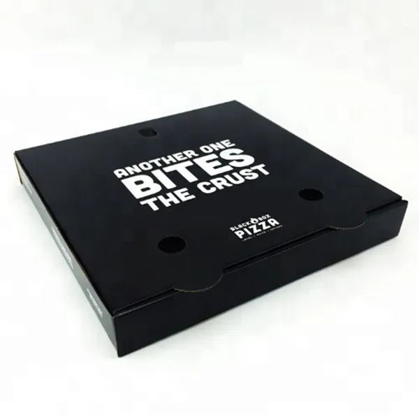 Wholesale Black Corrugated Pizza Dessert Box With Custom