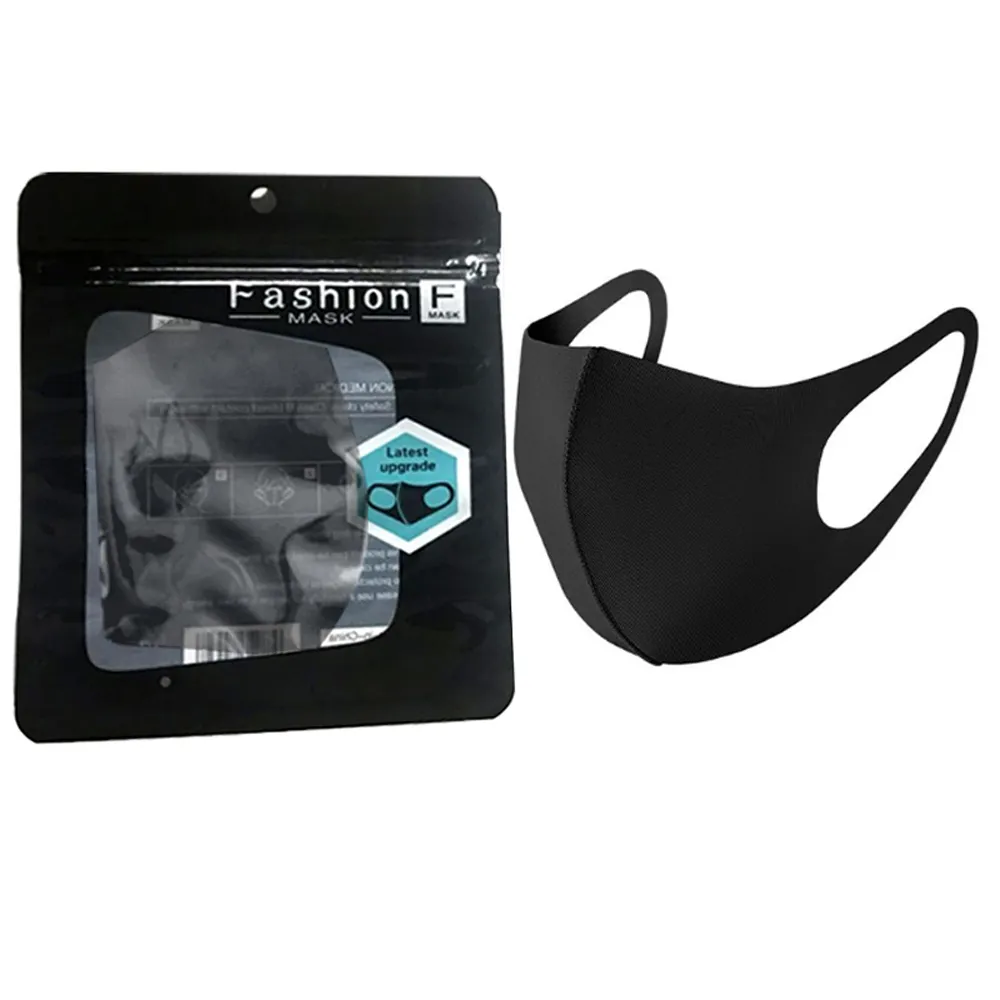 Maska z lodem do mycia lodowego oddychające oddychające maski do twarzy unisex wielokrotne użycie przeciw kurzu mgła przeciw mgła przeciw zanieczyszczeniem okładka hurtowa czarna maska ​​twarzy