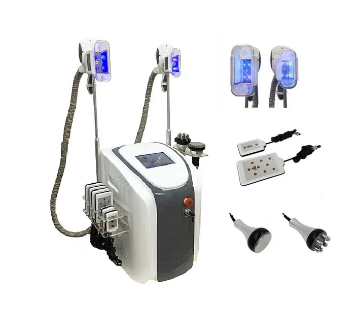 Professional fat freezing slimming machine with cavitation rf lipo laser for body slimming 2 freeze fat heads can work at the same time