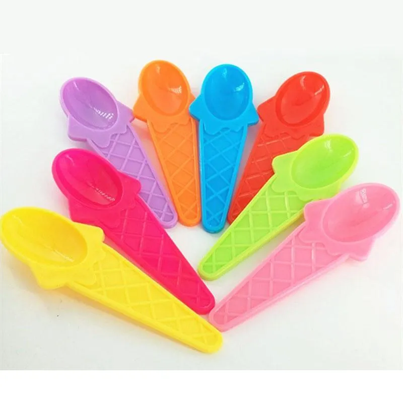 Ice Cream Spoon Plastic Dessert Yogurt Cake Spoon Summer Children Kids Birthday Party Supplies Only Spoons