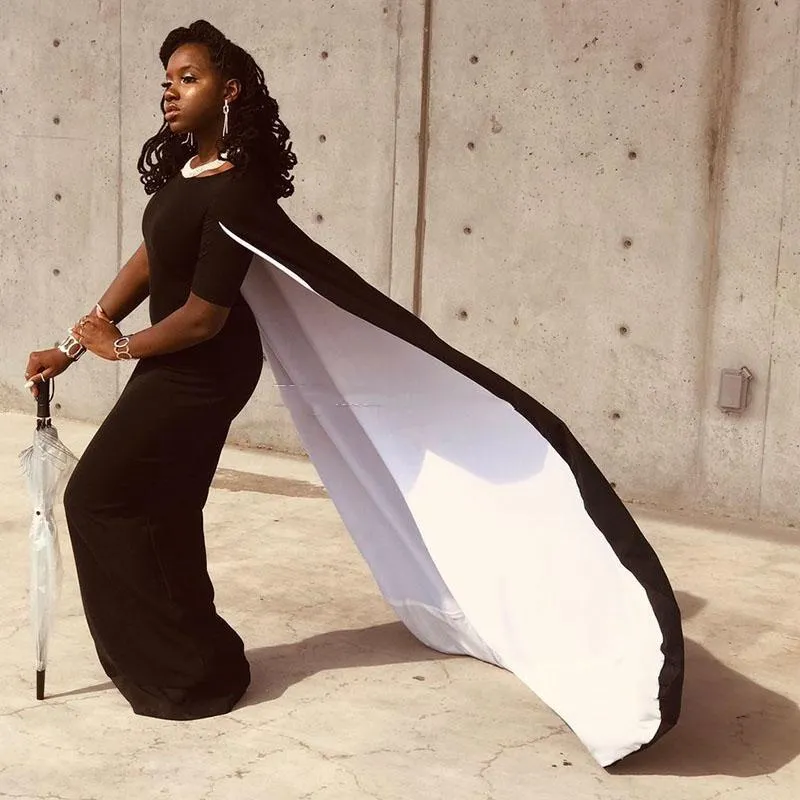 Black and white best sale formal dresses plus size