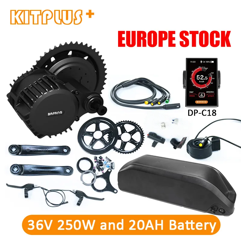 Bafang BBS01 moteur Kit de vélo électrique 250W E vélo mi entraînement avec batterie 36V 19.2AH e-bike 250 36