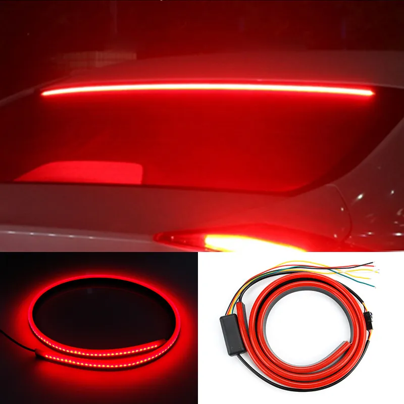 Super Bright Red Flowing Flashing Car Third Brake Light LED Light Rear Tail  High Mount Stop Lamp 12V Signal Safety Warning From Bqintian, $43.32