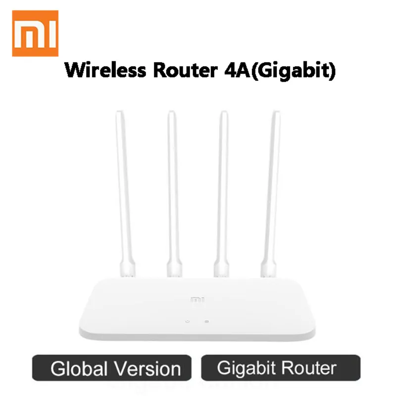 Xiaomi Mi Router 4a Gigabit Version 2.4Ghz 5GHz WIFI 1167Mbps WiFi Repeater 128MB DDR3 Hög vinst 4 Antenner Network Extender