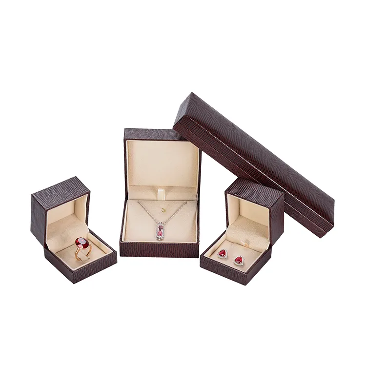 Commercio all'ingrosso della scatola dell'anello dell'orecchino dei gioielli di fidanzamento del nome del logo personalizzato