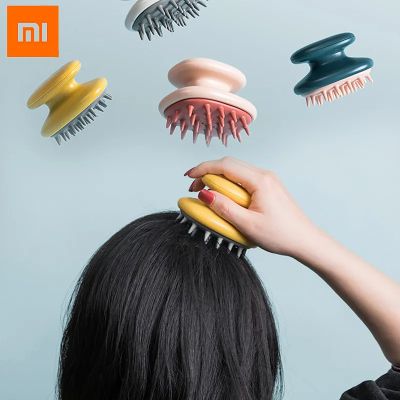 Xiaomi силиконовые головы волосы стиральные гребень массажер для тела кисть кожельп массаж кисти кузовной душ спа для похудения