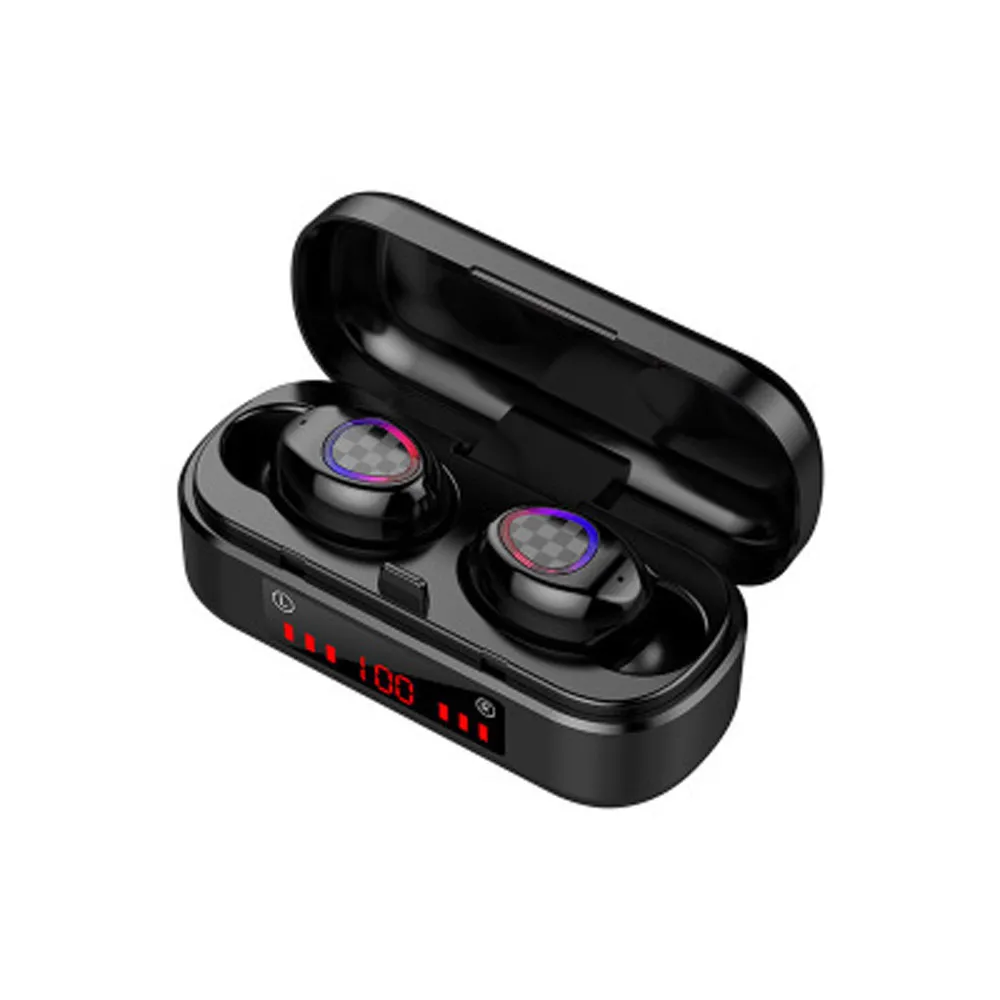 V7 TWS Auricolare Bluetooth Bluetooth 5.0 Cuffia Touch Auricolare Sport Sport Impermeabile 3D Stereo Sound Sound LED Auricolari all'ingrosso