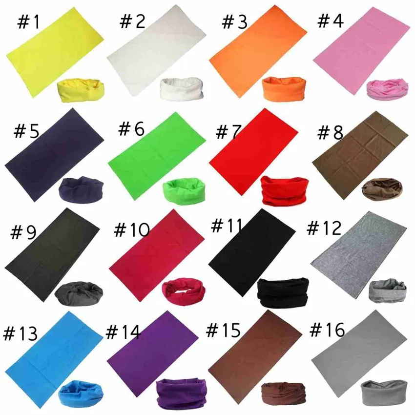 25 colori moda bandana maschera per il viso sport all'aria aperta fascia turbante polsino foulard ghetta ciclismo sciarpe magiche CYZ2546 100 pezzi