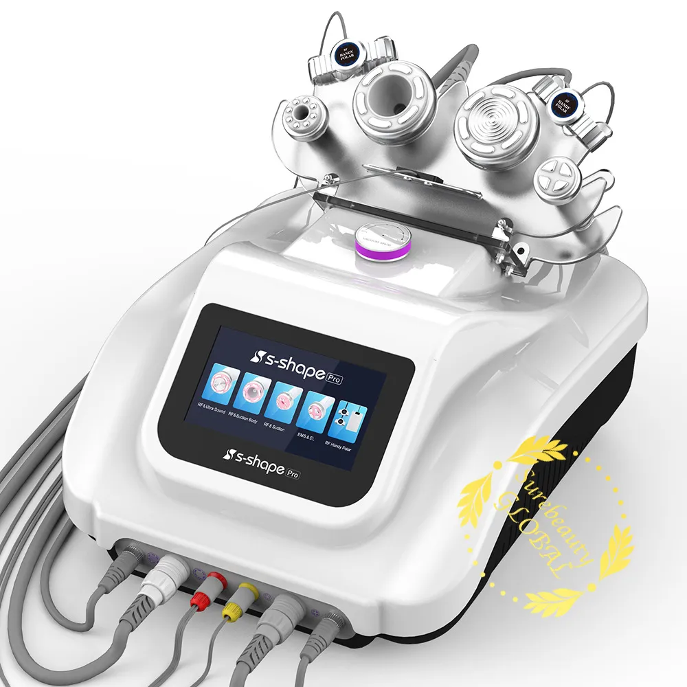 Multi-fonction 5 en 1 S-SHAPE 30K Cavitation pratique Plor EMS électroporation aspiration sous vide corps soins du visage multifonction mince Machine