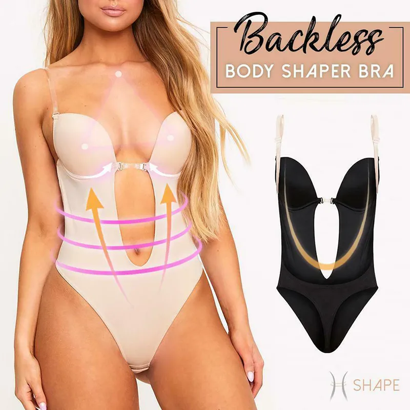Deep V Neck Strapless Backless Thong Shapewear Bodysuit For Women Perfect  For Weddings And Body Shaping U Plunge Design SEP9912414 From Lqbyc, $38.25