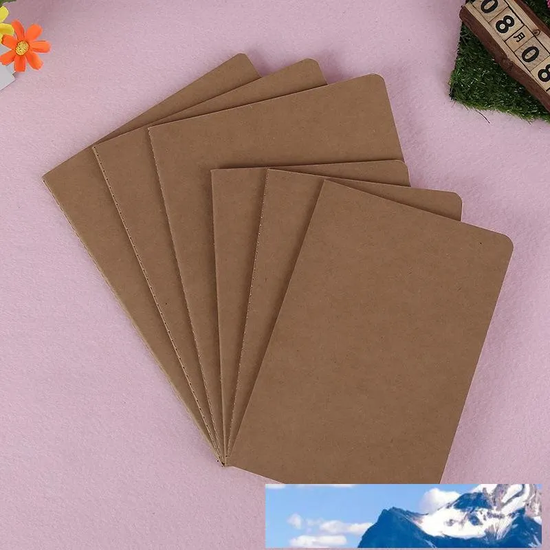 Kraft Dizüstü Boş Dana Kağıt Not Defteri Kitap Vintage Yumuşak Copybook Günlük Memos Kraft Kapak Dergisi Dizüstü VT0023