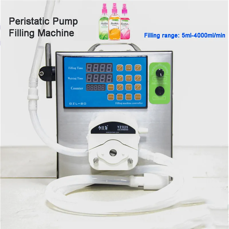 By DHL! 5-4000ml Semi Automatic Peristaltic Pump Machine Detergent Eye Dropper Gel Juice Thick Liquid Filling Machine