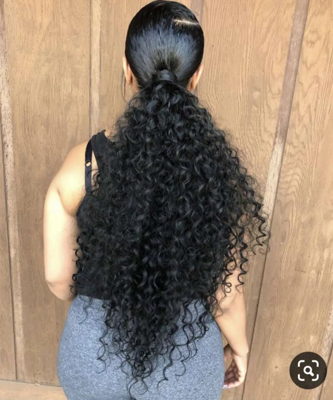 Curly weave discount ponytail