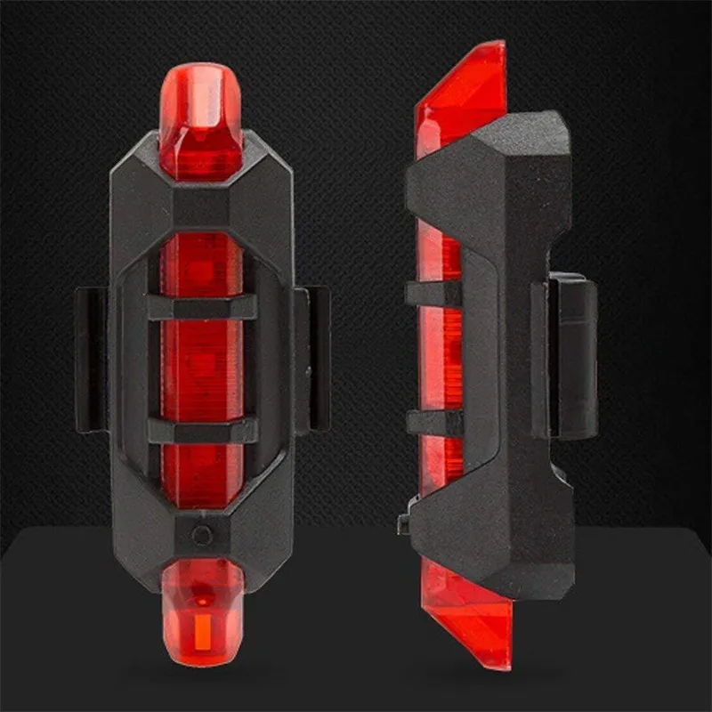 As bicicletas elétricas Lâmpada de carregamento USB Ciclismo Taillight Polícia de Segurança Rear luz de advertência Mountain Bike Acessórios Noite Super Bright 3 95yr D2