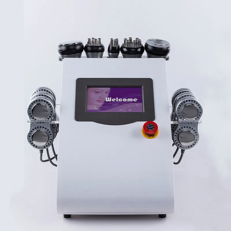 6 EMS 패드 스파 살롱 클리닉 사용 캐비테이션 리포 레이저가있는 진공 요법 슬리밍 머신