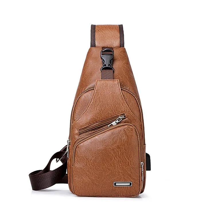 Хорошее качество корейской версии PU кожаный мужской сумка груди сумка верхом рюкзак тенденции моды одного плеча