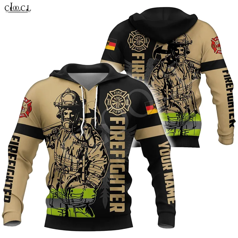 信頼も高い Firefighter Print 3D Hoodie For Men And Women | Fireman Clothing