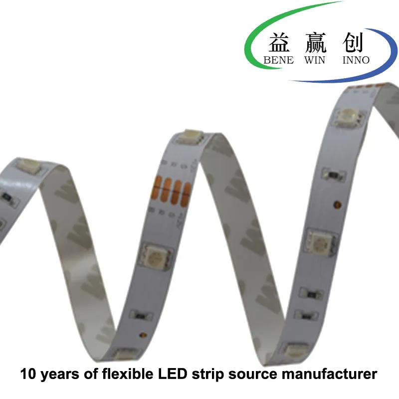 50 M/lot SMD5050 bande led flexible 10mm de large bande lumineuse led PCB 30 leds/M led bande lumineuse avec CRI 90