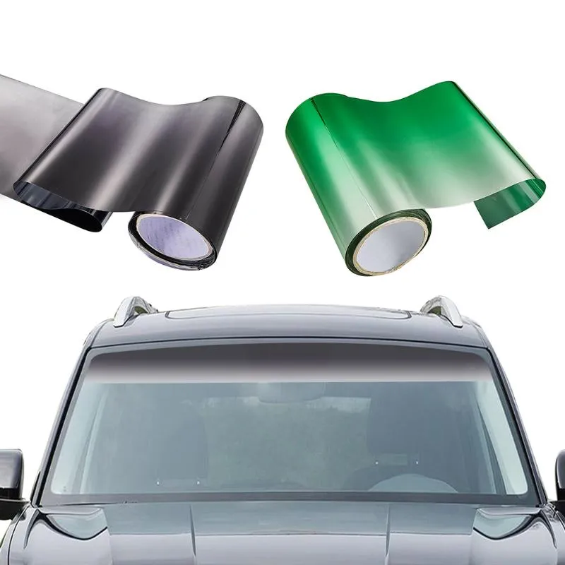 Fenster Sonnenblende Streifen 150 * 20CM Auto Tönungsfolie Vordere  Windschutzscheibe UV Shade DIY Aufkleber Banner, Schwarz, Grün PVC Von  68,05 €