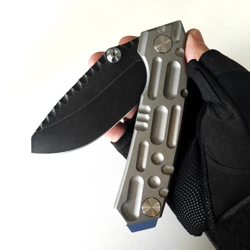 Begränsad upplaga Rogue Shark Anpassade knivar SCK Folding Kniv Stark S35VN Blade Högkvalitativ Titanum Handtag Camping Verktyg Utomhusutrustning Taktisk Pocket EDC