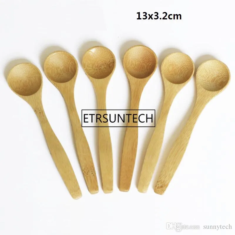 7 Size Small bamboo Spoons Natural Eeo-Friendly Mini Honey Spoons Kitchen Mini Coffee Teaspoon Kids Ice Cream Scoop 9~13cm LX1023