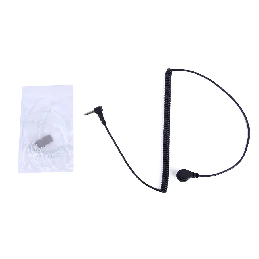 Ordinary 3.5mm Single Listen/Receive Only Covert Acoustic Tube Earpiece Headset For Two Way Radio Speaker Mic Microphone