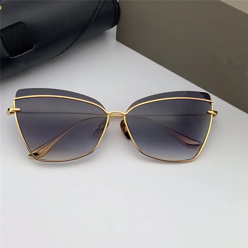 Урожай ретро женщин конструктора моды Cateye Sunglasses золото рамки верхнего качества Солнцезащитные очки женские Марка Дизайнер Sonnenbrillen Shades 531