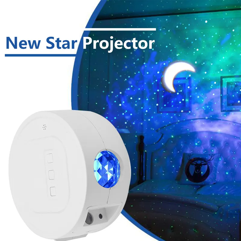 Ocean Wave Water Sky Moon Galaxy Sound Activated Starry Planetarium Night  Light Projector With Music For Kids Lamp From Cxwonled, $15.93