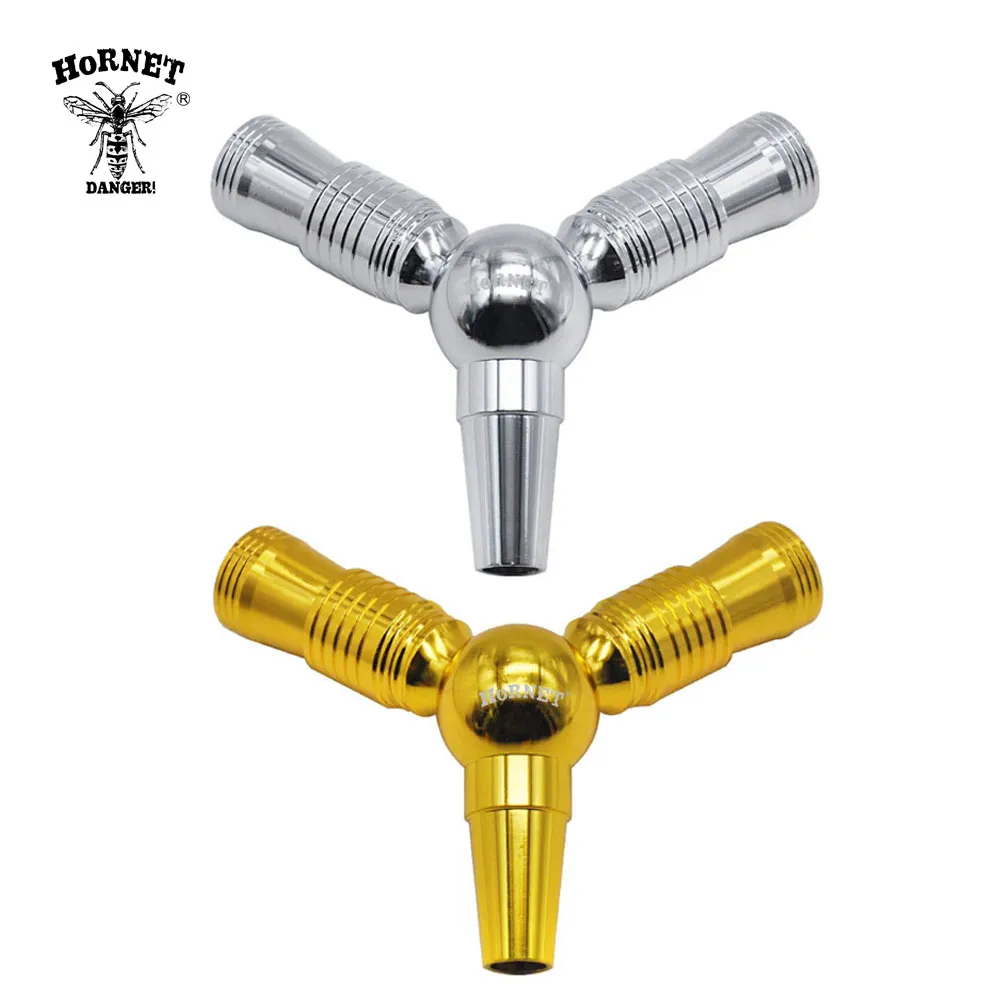 Hornet Grote scheidt zich in twee aluminium waterzaakadaptervoertuig voor waterpijp chicha narguile tube slang roken water pijp accessoires