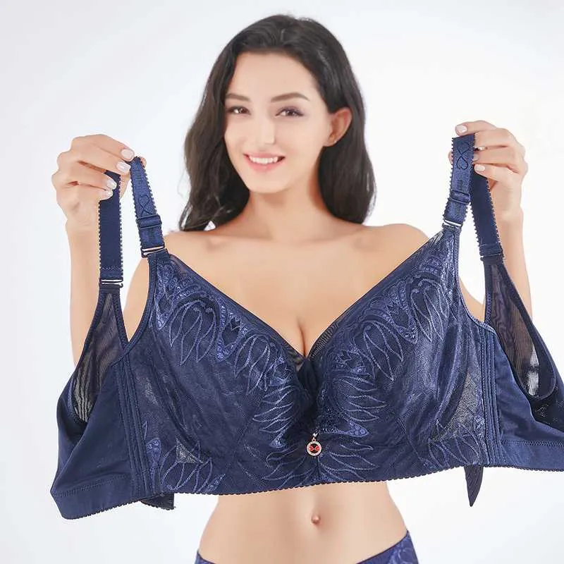 Bras Sexy Lace Women Thin Full Cup Bra Adjustable Brassiere Lingerie Super  Push Up Plus Size 120 52CDE For From Alberty, $21.05