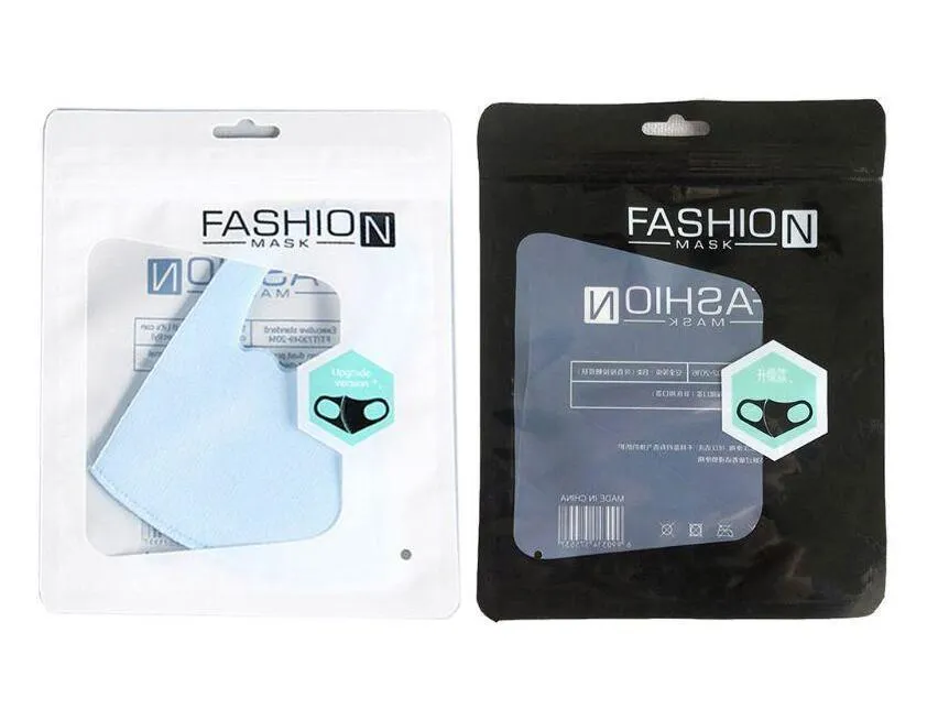 Модный пакет розничная коробка Упаковка упаковки защитный OPP мешок молнии мешки молнии для масок
