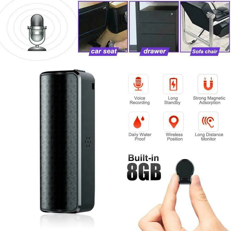 Hot Q70 Stark Magnetisk Voice Control Recorder Extra Long Standby Recorder MP3 MP4-spelare DHL Gratis