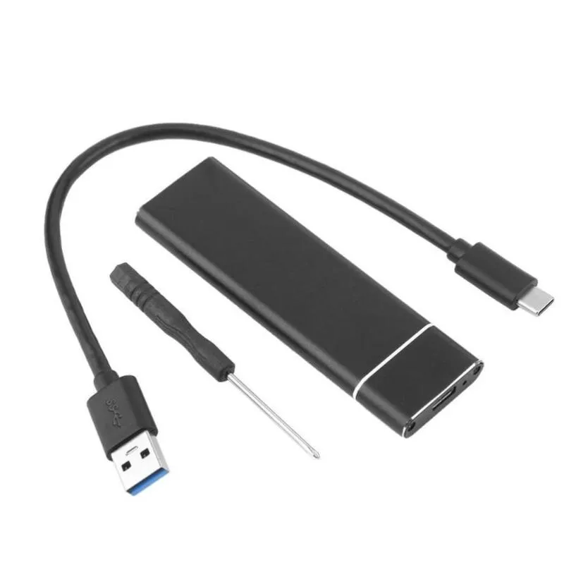 M2 SSD Kılıf USB 3.1 Tip C a M.2 Ngff SSD Muhafaza Adaptörü Harici Sabit Disk Kılıfı Tip-C 3.1 B-Key