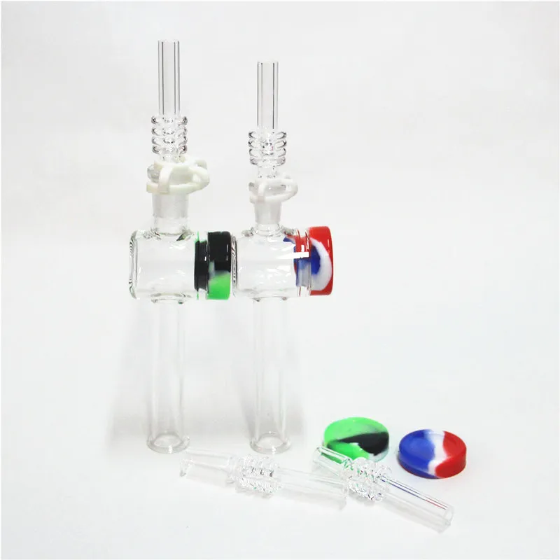 Narguilés Mini Nectar Quartz Ongles Filtre Conseils Testeur Dab Paille Tube Verre Tuyaux D'eau Fumer Accessoires