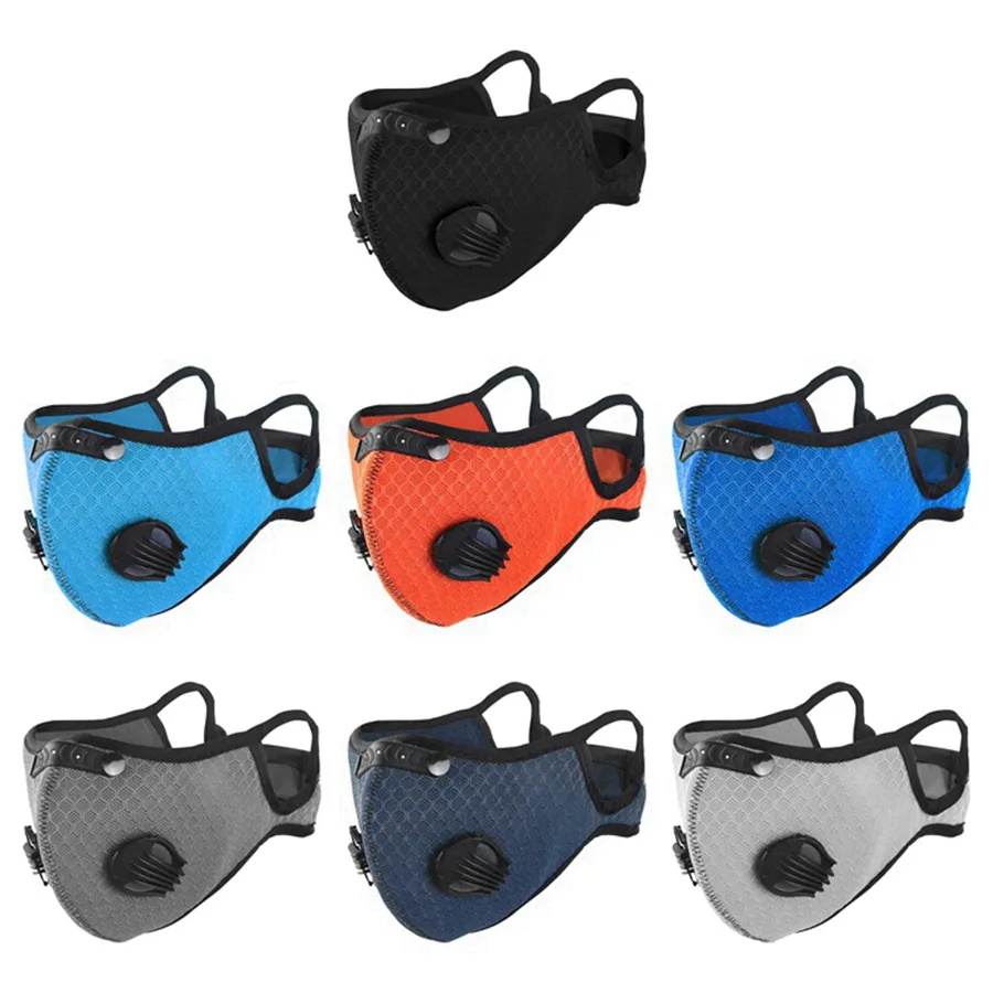 통기성 밸브 PM2.5 Antifog 안티 먼지 보호 마스크 디자이너 얼굴 마스크 RRA3329와 함께 3D 야외 스포츠 사이클링 마스크