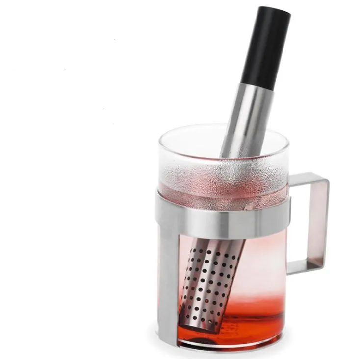 Çay Süzgeç Çubuk Paslanmaz Çelik Boru Tasarım Mesh Çay Filtre Taşınabilir Çay demlik Teaware SN1269