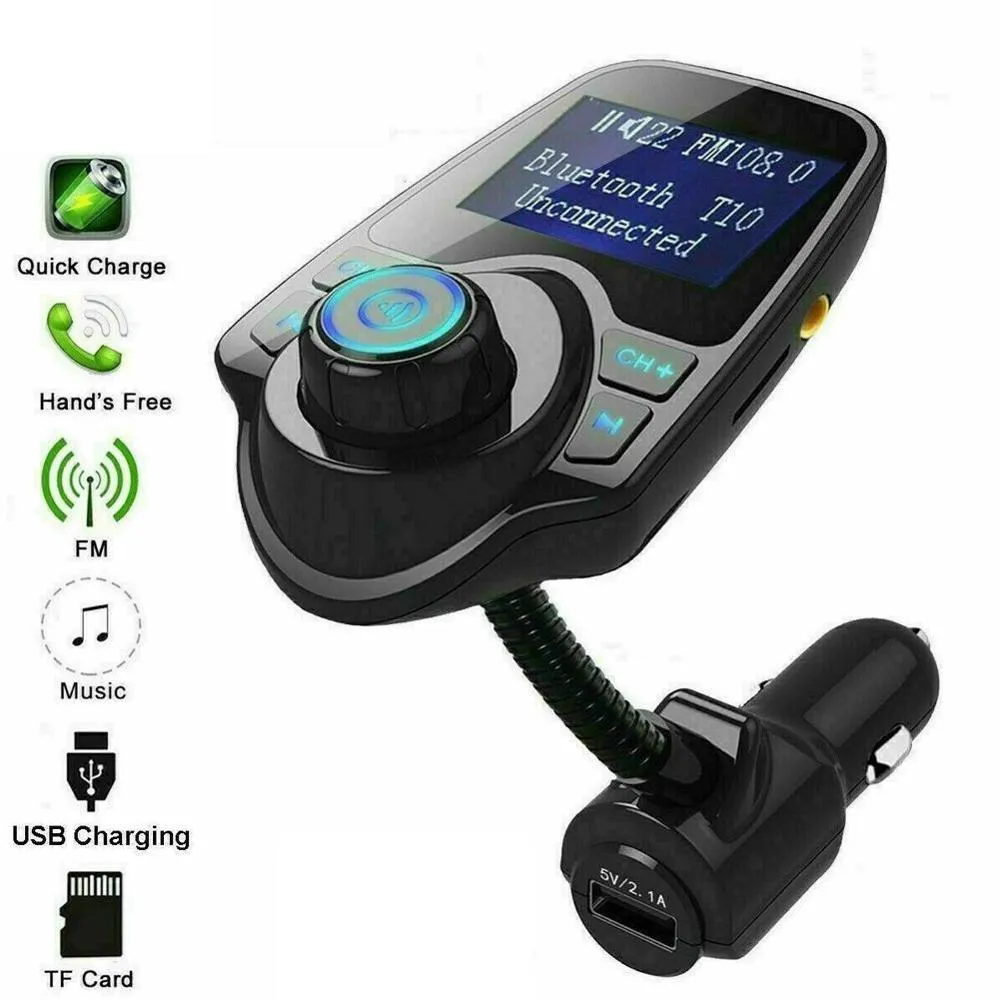 Auto-Ladegerät, USB-Kfz-Zigarettenanzünder-Adapter, Ladegeräte, kabellos,  Bluetooth, FM-Transmitter, MP3-Radio-Adapter, Auto-Set