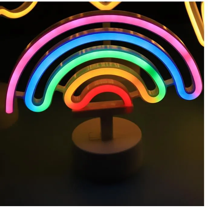 USB Neon Light Flamingo Shaped Sign Neon Moon Lights Lighting Wall Decor  Led Lights For Wedding