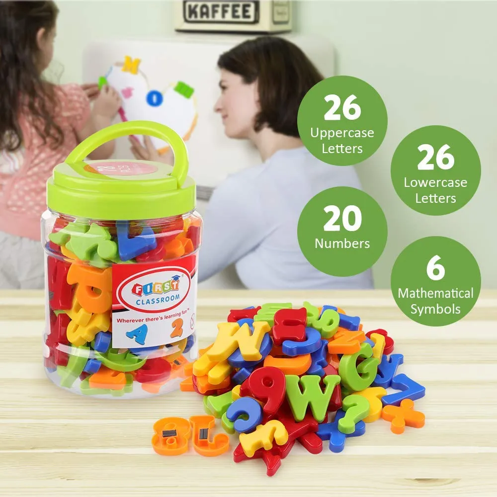 Magnetic Letters Numbers Alphabet Fridge Magnets Colorful Plastic Educational Toy Set Preschool Learning Spelling Counting