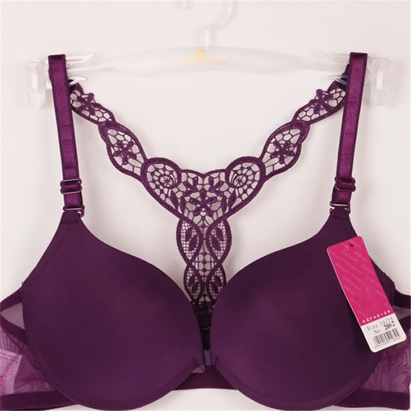 Womens Sexy Lace Racerback Seamless Push Up Bra From Braces, $18.22