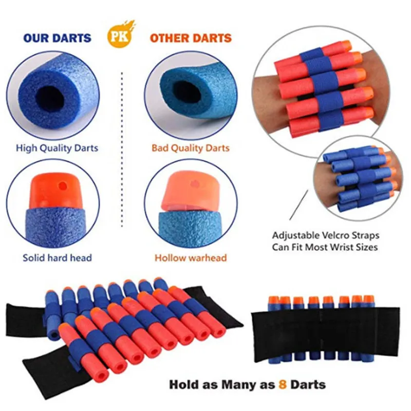 Bambini Ispessita Nerf Elite Maglia Tattica Accessori Pistola Nera